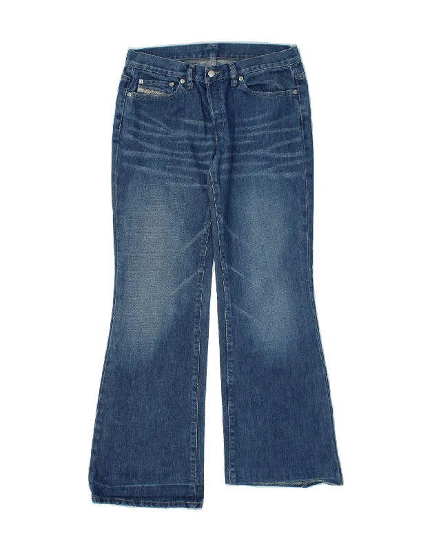 DIESEL Womens Bootcut Jeans W29 L29 Blue Cotton Casual High-Waisted Bootcut Jeans