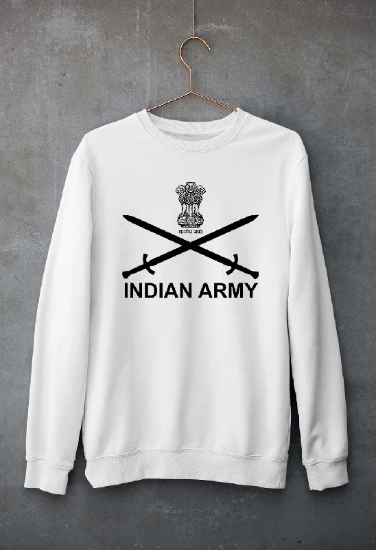 Indian Army Unisex Sweatshirt for Men/Women Hoodie with Oversized Fit Loose Comfortable