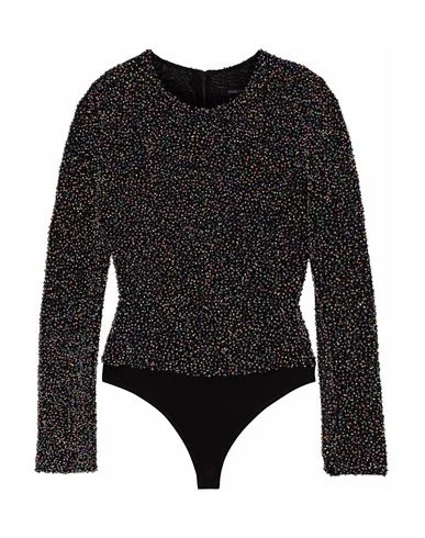 Cushnie Women Jumper Black XS INT Real Fur Shearling Chenille