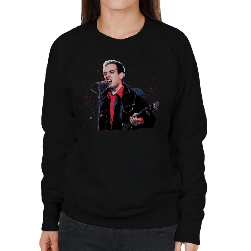 TV Times Mick Jones Of The Clash On Stage 1983 Women's Sweatshirt Hoodie with Hem Fringe Bohemian Relaxed TV Times Mick Jones Of The Clash On Stage 1983 Women's Sweatshirt Hoodie with Hem Fringe Bohemian Relaxed