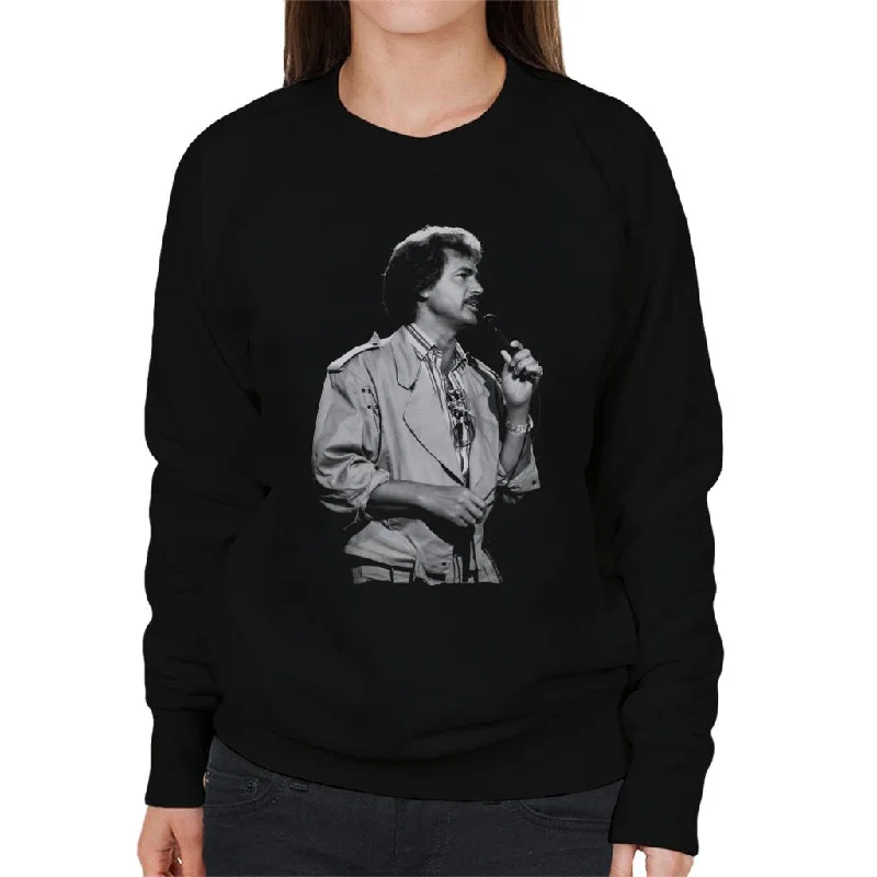 TV Times Englebert Humperdinck 1985 Women's Sweatshirt Hoodie with Rolled Sleeves Casual Relaxed TV Times Englebert Humperdinck 1985 Women's Sweatshirt Hoodie with Rolled Sleeves Casual Relaxed