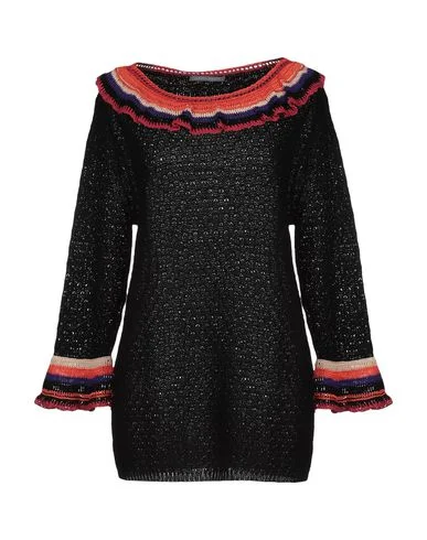 Alberta Ferretti Women Jumper Black 8 UK Terry Terry Cloth Terry Knit