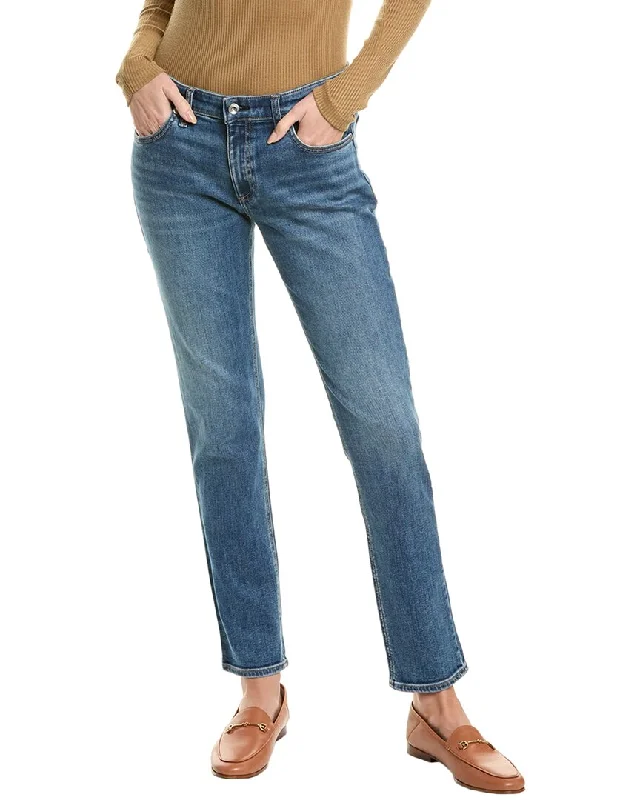 rag & bone Dre Charlock Low-Rise Slim Boyfriend Jean Fashionable Bootcut Jeans