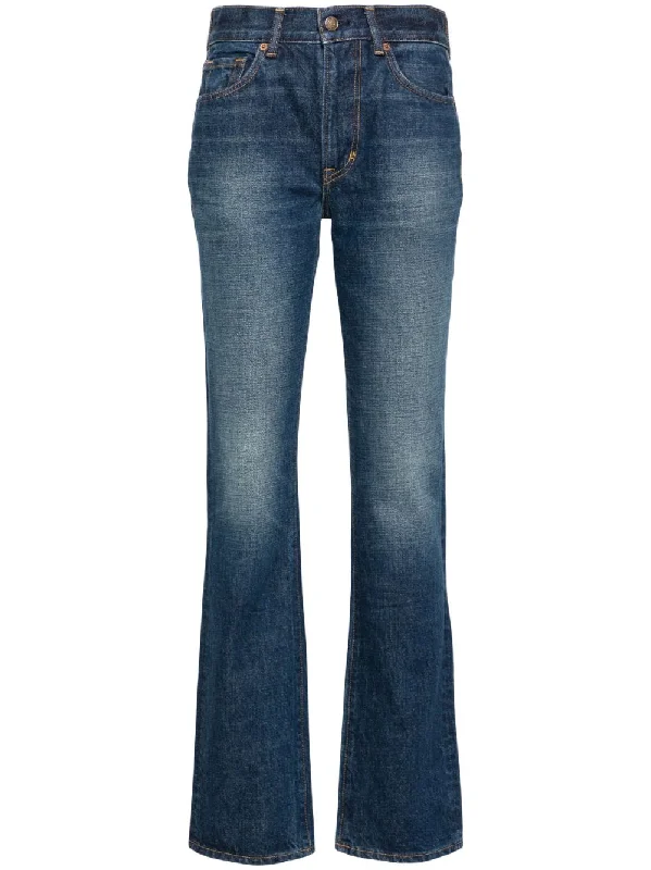 Tom Ford Women's Jeans blue Trendy Low-Rise Slim Jeans
