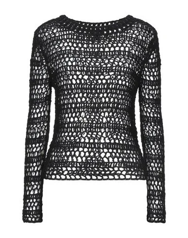 Theory Women Jumper Black M INT Open Front Closed Front Wrap Front