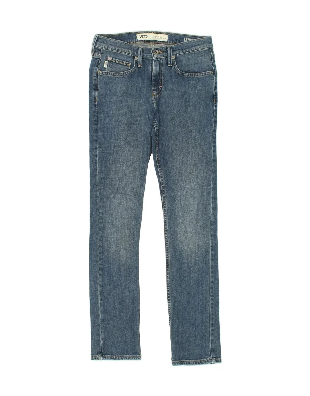 VANS Womens Skinny Jeans W29 L30 Blue Cotton Fashionable Cropped Denim Jeans