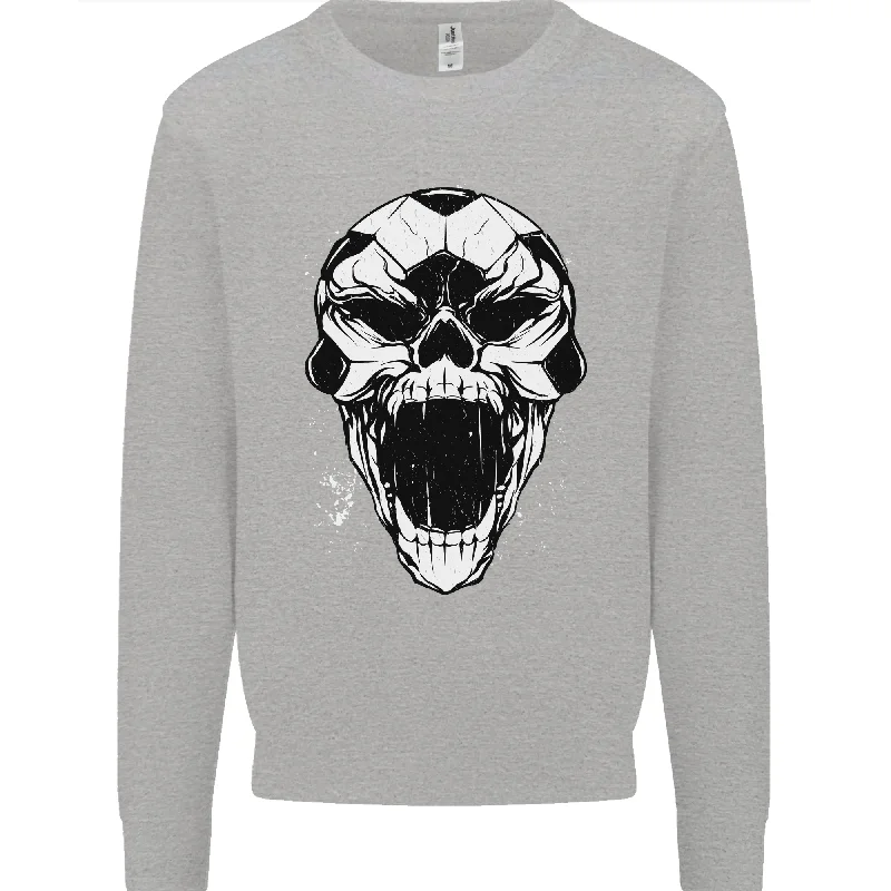 A Football Skull Soccer Footy Mens Sweatshirt Jumper Hoodie with Button Placket Classic Preppy A Football Skull Soccer Footy Mens Sweatshirt Jumper Hoodie with Button Placket Classic Preppy