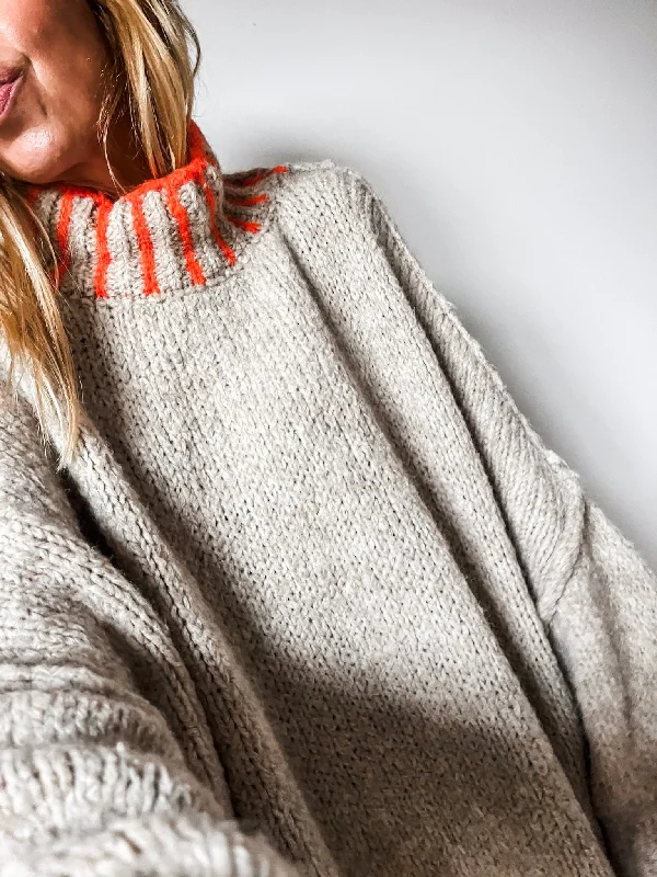 Taupe/Orange