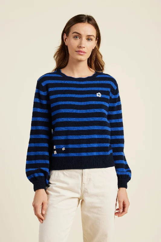 Birds of Paradis by Trovata Ryann Sweater Print Jacquard Patchwork