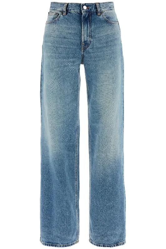 Haikure Women's Korean Straight Leg Jeans Chic Rolled Cuff Denim Jeans