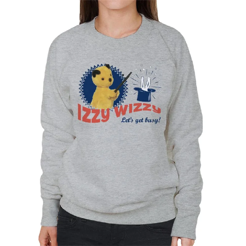 Sooty Retro Izzy Wizzy Let's Get Busy Women's Sweatshirt Hoodie with Illustration Artistic Creative