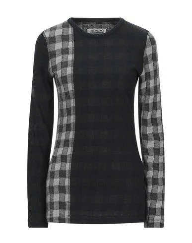 Maison Margiela Women Jumper Dark brown S INT Boat Neck Shawl Collar Notched Collar