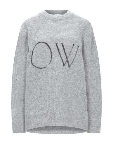 Off-white™ Women Jumper Grey 4 UK High Neck Crew Neck V-Neck