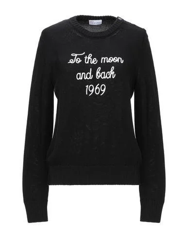 Redvalentino Women Jumper Black XS INT Houndstooth Herringbone Solid