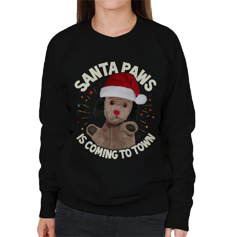 Sooty Christmas Sweep Santa Paws Is Coming To Town Women's Sweatshirt Hoodie Jacket Zipper Layering Sooty Christmas Sweep Santa Paws Is Coming To Town Women's Sweatshirt Hoodie Jacket Zipper Layering