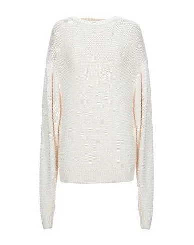 Stella Mccartney Women Jumper Ivory 14 UK Fleece Fabric Down Fabric Feather Fabric