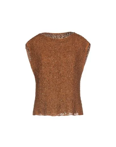 Alberta Ferretti Women Jumper Khaki 10 UK Cotton Fabric Linen Fabric Terry Fabric