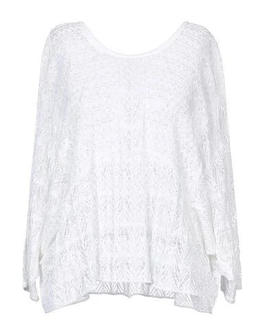 Blumarine Women Jumper White M INT Wool Sweater Cotton Sweater Cashmere Sweater