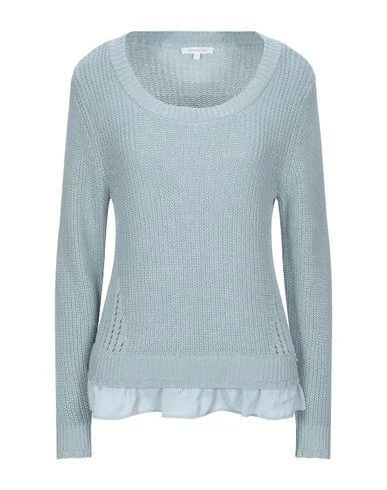 Patrizia Pepe Women Jumper Azure 0 Designer Herringbone Houndstooth Plaid