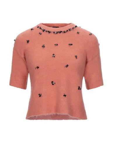Pinko Women Jumper Coral M INT Open Front Closed Front Wrap Front