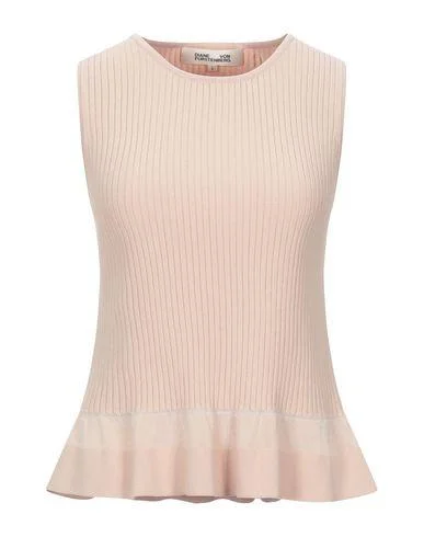 Diane Von Furstenberg Women Jumper Pale pink S INT Zippered Front Buttoned Front Snap Front