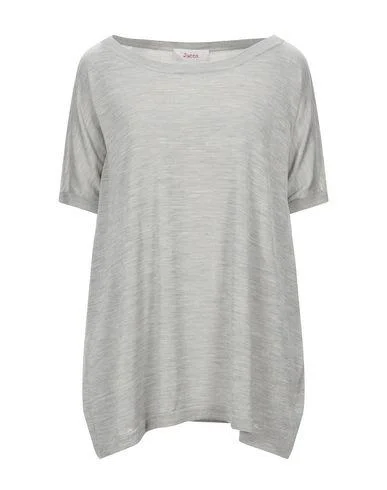 Jucca Women Jumper Light grey XS INT Ribbed Striped Patterned