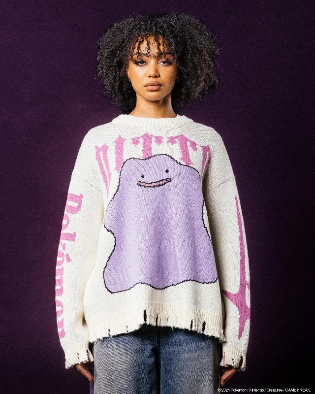 Pokémon By Loiter Ditto Knit Sweater Off White Mesh Fabric Canvas Fabric Denim Fabric Pokémon By Loiter Ditto Knit Sweater Off White Mesh Fabric Canvas Fabric Denim Fabric