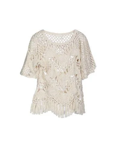 Chloé Women Jumper Ivory S INT Layered Multi-layer Single Layer