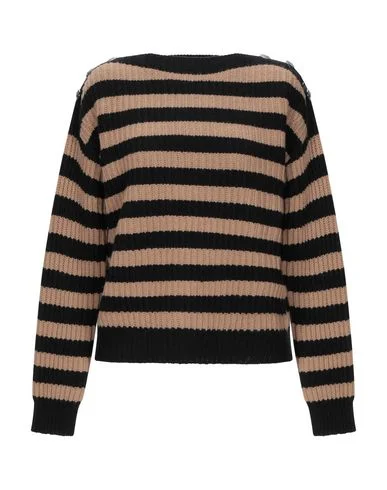 Max Mara Women Jumper Black M INT Wool Fabric Cashmere Fabric Tweed Fabric