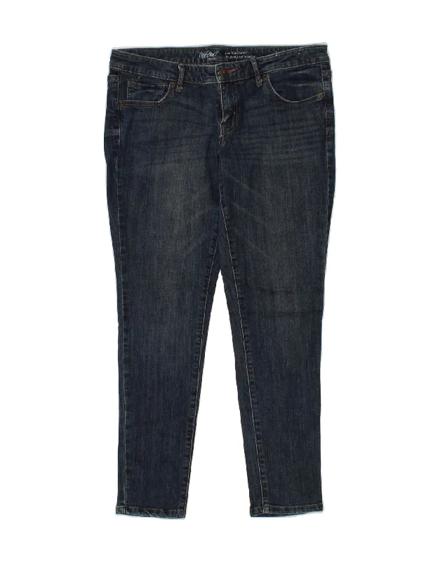 MOSSIMO Womens Low Waist Skinny Jeans US 12 Large W34 L28  Blue Cotton Stylish Plus Size Denim Jeans