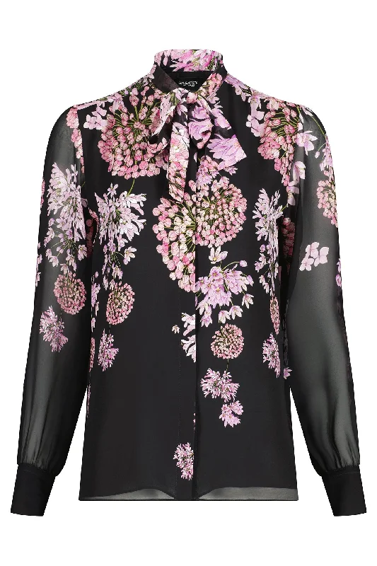 Printed Blouse Sweetheart Neck Blouse