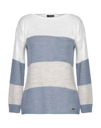 Guess Women Jumper Slate blue S INT High Neck Crew Neck V-Neck