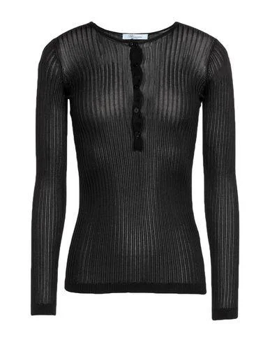 Blumarine Women Jumper Black 4 UK Oversized Loose Flowy