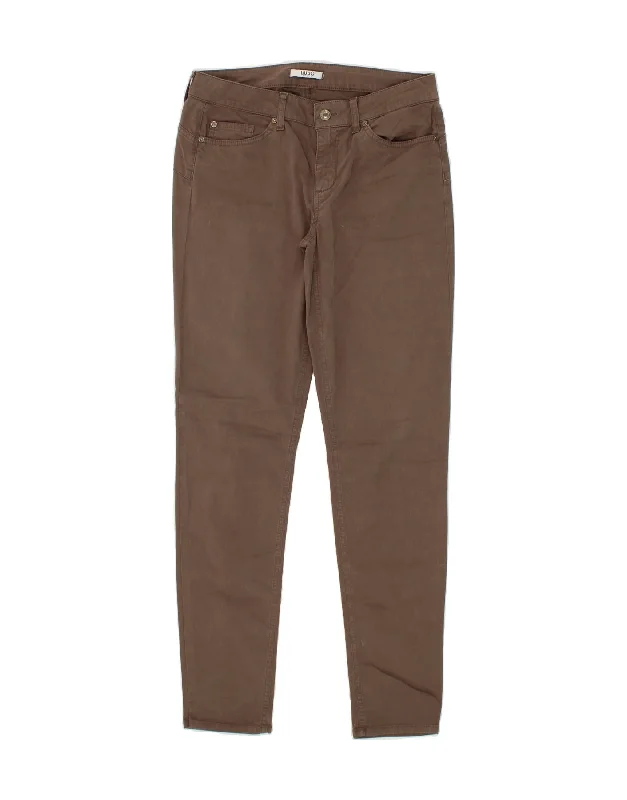 LIU JO Womens Skinny Jeans W32 L32  Brown Cotton Casual High-Waisted Bootcut Jeans