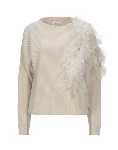 Jucca Women Jumper Beige S INT Fitted Slim Tailored