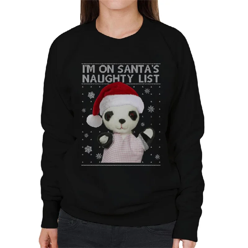 Sooty Christmas Soo Im On Santas Naughty List Women's Sweatshirt Hoodie with Rhinestones Sparkly Elegant Sooty Christmas Soo Im On Santas Naughty List Women's Sweatshirt Hoodie with Rhinestones Sparkly Elegant