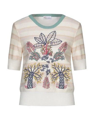 Redvalentino Women Jumper Ivory M INT Welt Pockets Slit Pockets Flap Pockets
