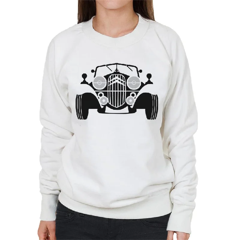 Citroën Vintage Traction Sketch Women's Sweatshirt Hoodie with Distressed Vintage Worn Citroën Vintage Traction Sketch Women's Sweatshirt Hoodie with Distressed Vintage Worn
