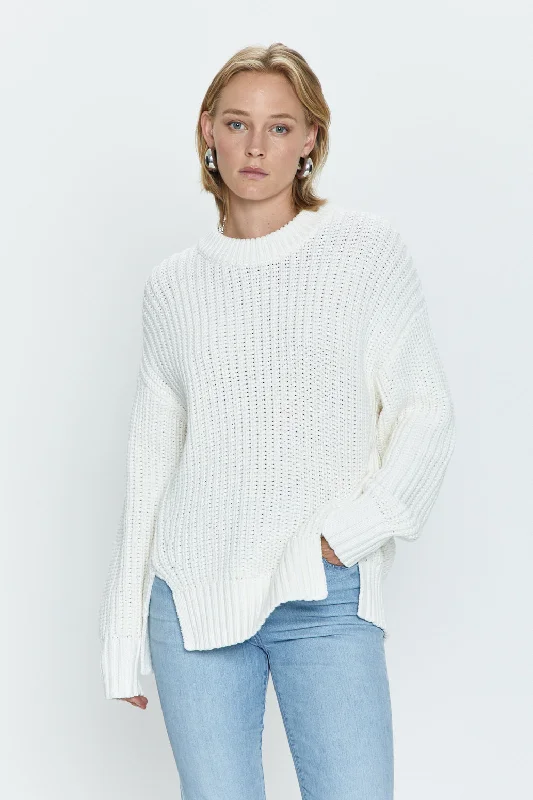 PISTOLA Helene Split Hem Sweater Collared Crew Neck Turtle Neck