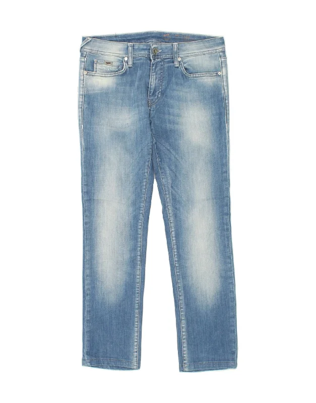 GAS Womens Sax Skinny Jeans W32 L28  Blue Cotton Stylish Plus Size Denim Jeans