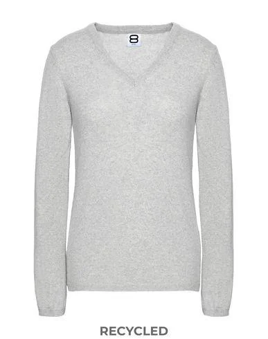 8 By Yoox Women Jumper Light grey M INT Terry Terry Cloth Terry Knit