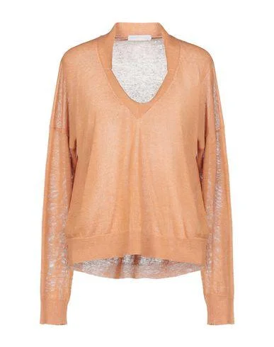 Fabiana Filippi Women Jumper Ochre 10 UK Faux Fur Fabric Real Fur Fabric Shearling Fabric