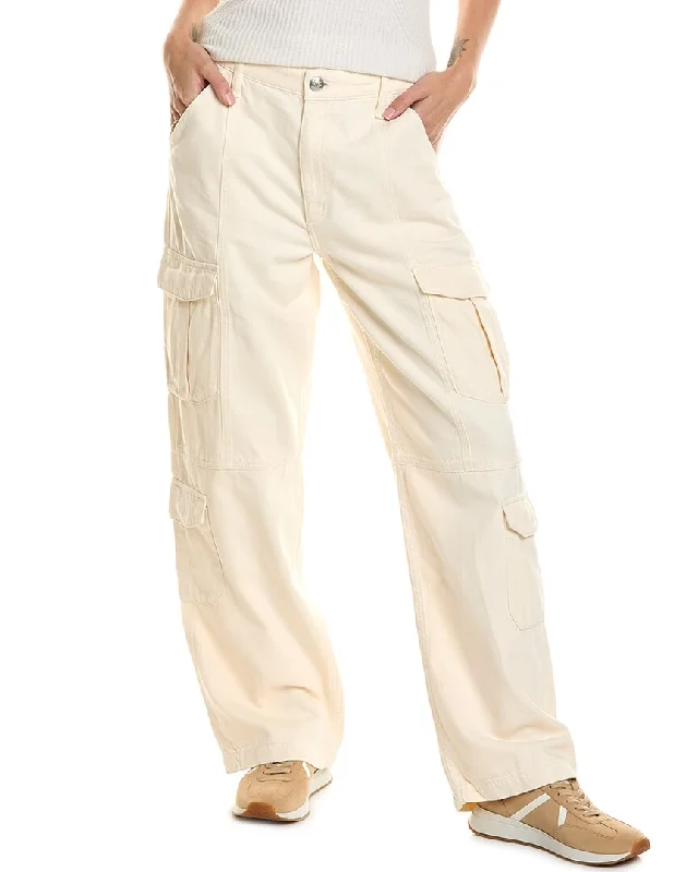 rag & bone Cailyn Ecru Cargo Jean Trendy Bootcut High-Waisted Jeans
