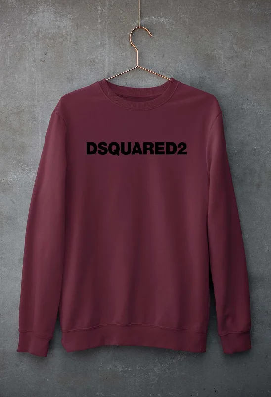 Dsquared2 Unisex Sweatshirt for Men/Women Hoodie with Ribbed Hem Stretchable Secure