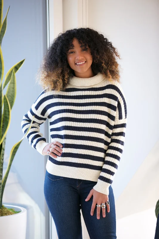 EMERSON FRY Carolyn Funnel Neck Sweater Fitted Slim Tailored