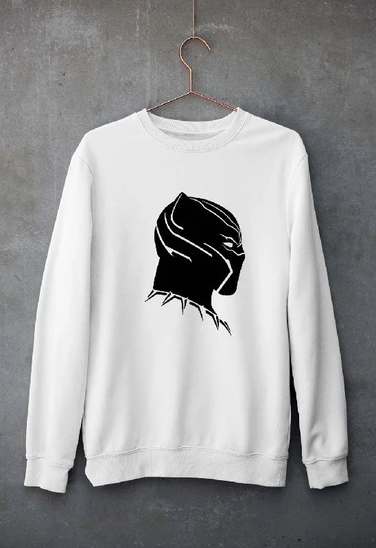 Black Panther Superhero Unisex Sweatshirt for Men/Women Hoodie with Rolled Sleeves Casual Relaxed