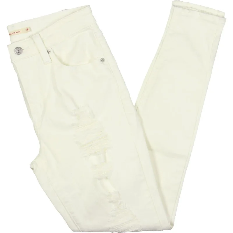 721 Womens High-Rise Destroyed Skinny Jeans Fashionable Jeggings Style Jeans