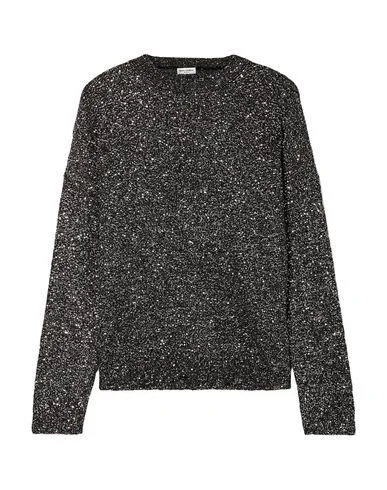 Saint Laurent Women Jumper Silver XS INT Lace Blend Ribbed Blend Corduroy Blend