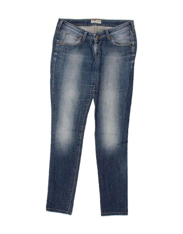 LEE Womens Norma Skinny Jeans W32 L33  Blue Cotton Comfortable Faded High-Rise Jeans