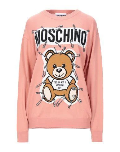 Moschino Women Jumper Pale pink S INT Oversized Loose Flowy